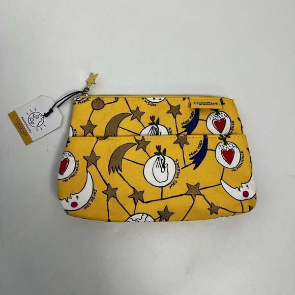 L'Occitane en Provence Makeup Cosmetic Bag Zipper Stars Moon Castelbajac Paris - Picture 7 of 7